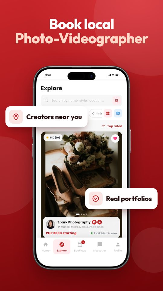 Explore screen